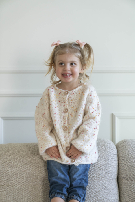 Ferdigstrikk - Konstanse Jakke Kids Blush (#2312)