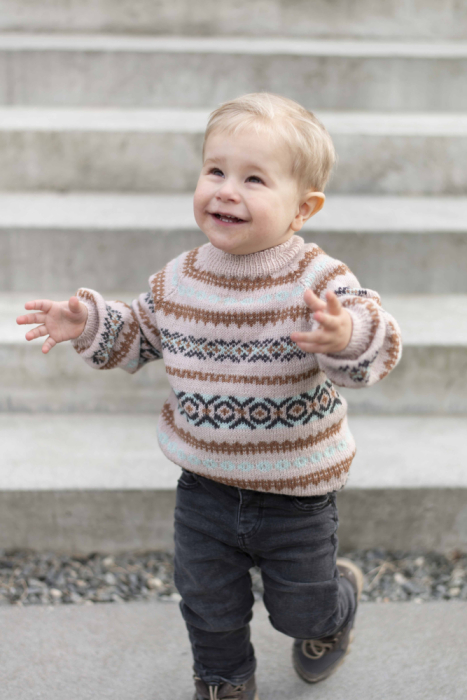 Ferdigstrikk - Regnduft Genser Barn (#2010)