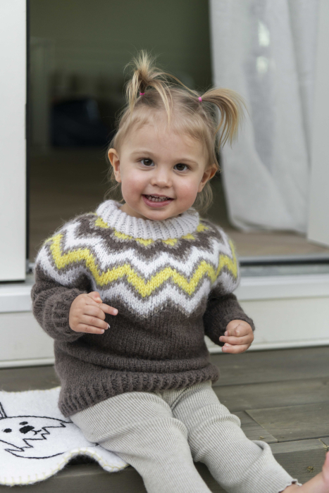 Ferdigstrikk - Sikksakkgenser Barn (#2020)