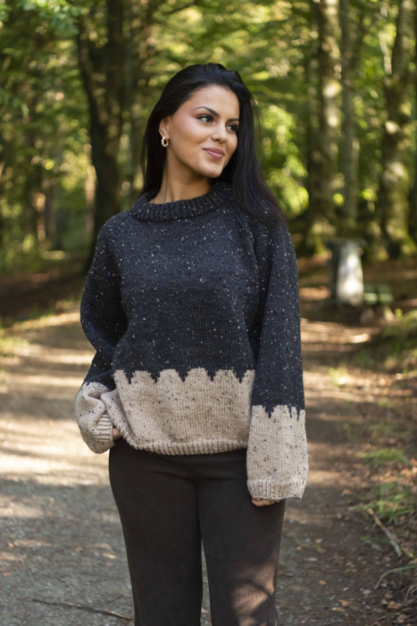 Ferdigstrikk - Lyngrose Genser (#2302)