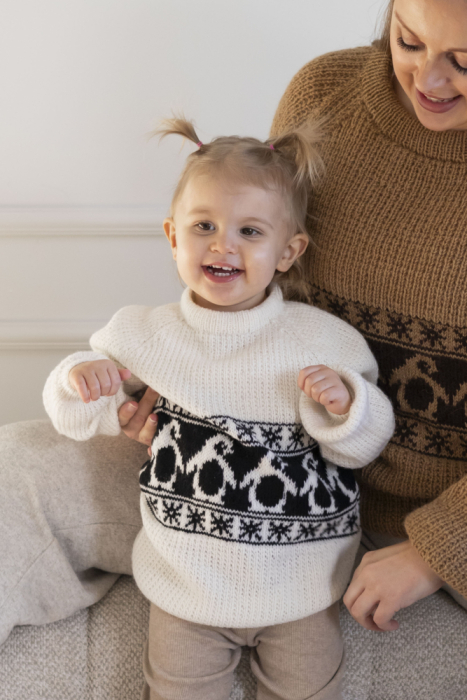 Ferdigstrikk - Pingvin Genser Kids (#2015)