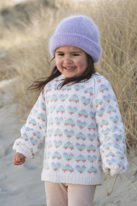 Ferdigstrikk - Hjertegenser Barn (#2014)